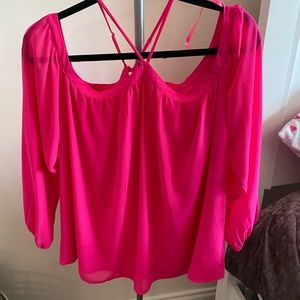 Pink off the shoulder top